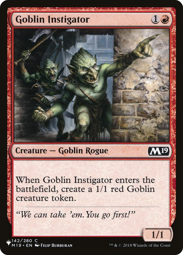 Image for Goblin Instigator (142/280) [The List Reprints] - Magic: The Gathering