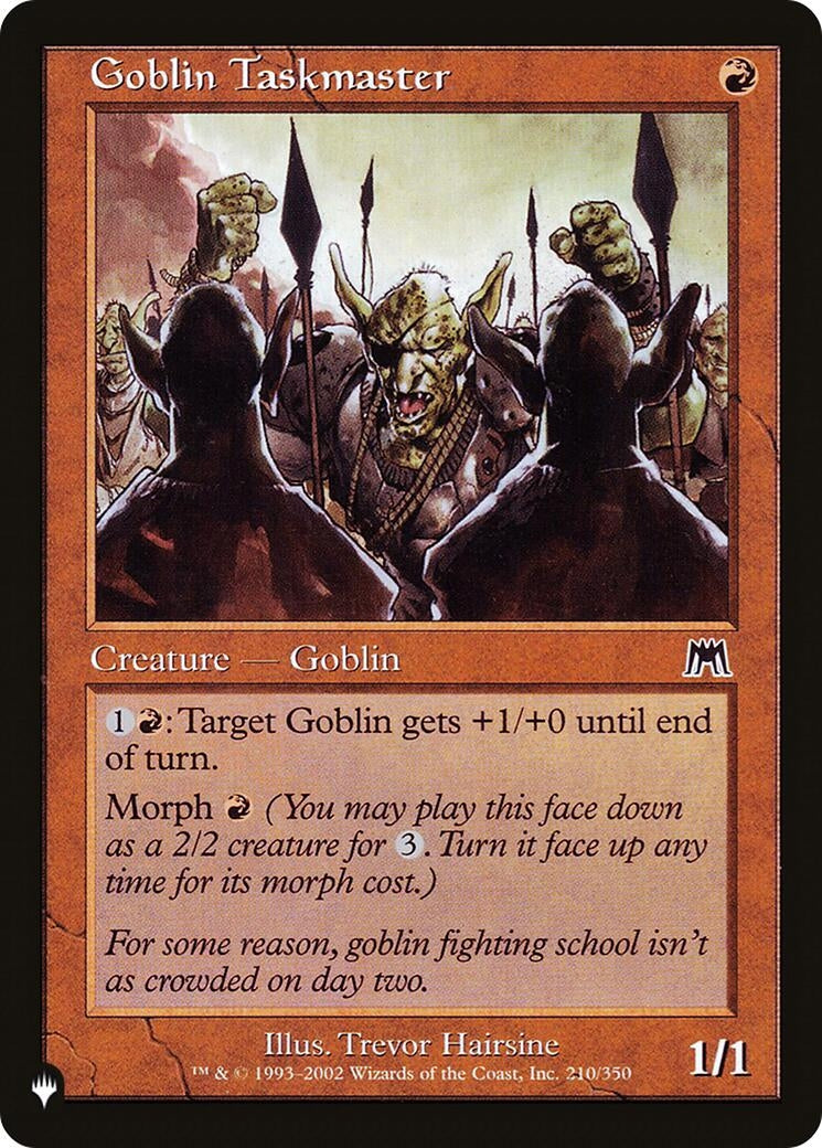 Image for Goblin Taskmaster (210/350) [The List Reprints] - Magic: The Gathering