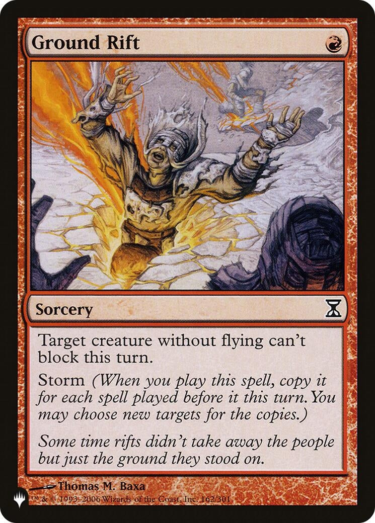 Image for Ground Rift (162/301) [The List Reprints] - Magic: The Gathering