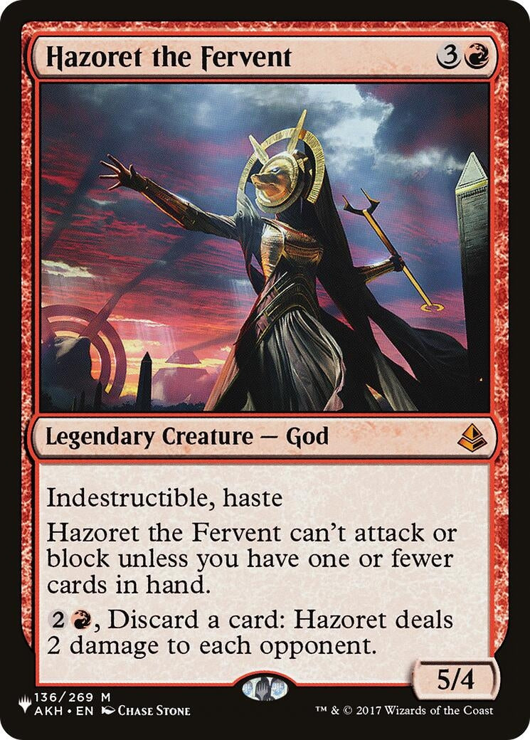 Image for Hazoret the Fervent (136/269) [The List Reprints] - Magic: The Gathering