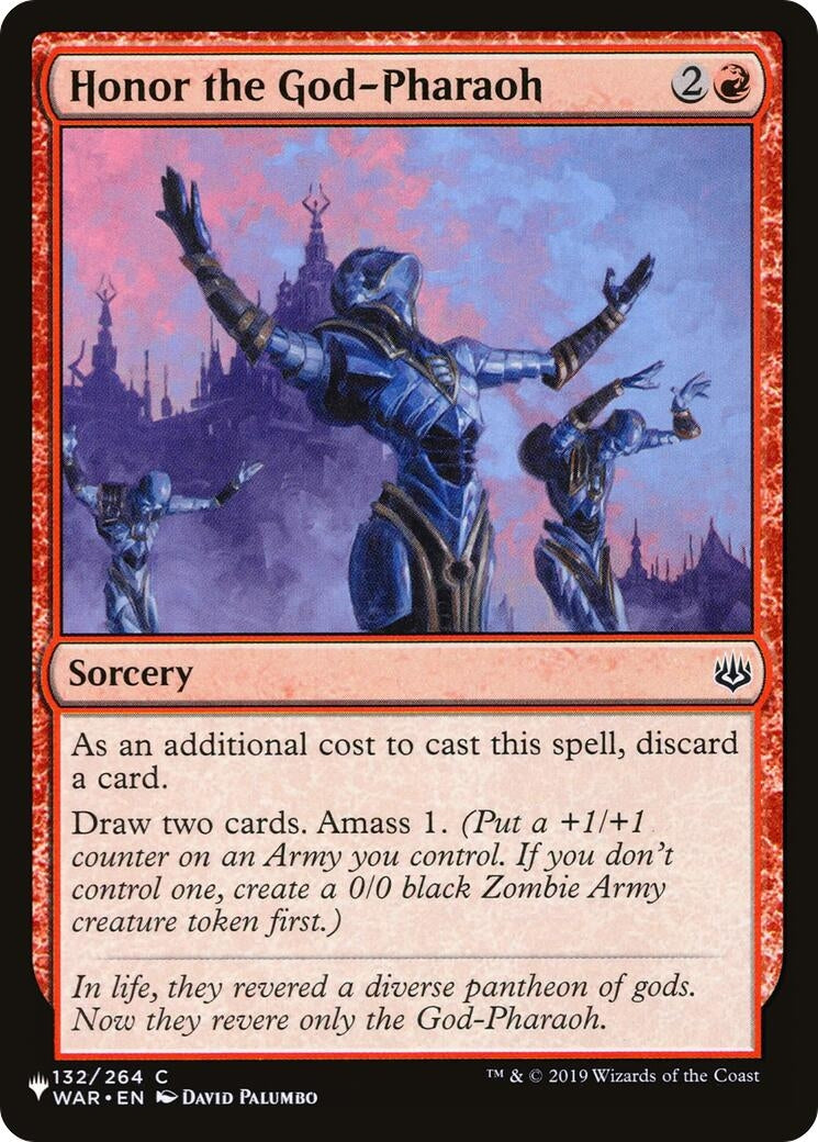 Image for Honor the God-Pharaoh (132/264) [The List Reprints] - Magic: The Gathering