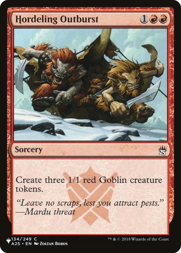 Image for Hordeling Outburst (134/249) [The List Reprints] - Magic: The Gathering