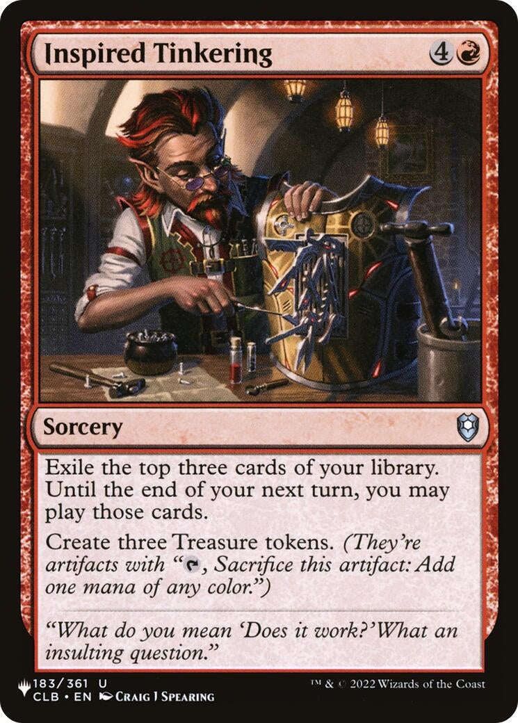 Image for Inspired Tinkering (183/361) [The List Reprints] - Magic: The Gathering