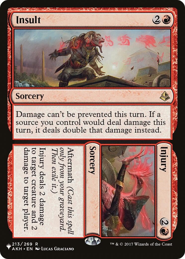 Image for Insult // Injury (213/269) [The List Reprints] - Magic: The Gathering