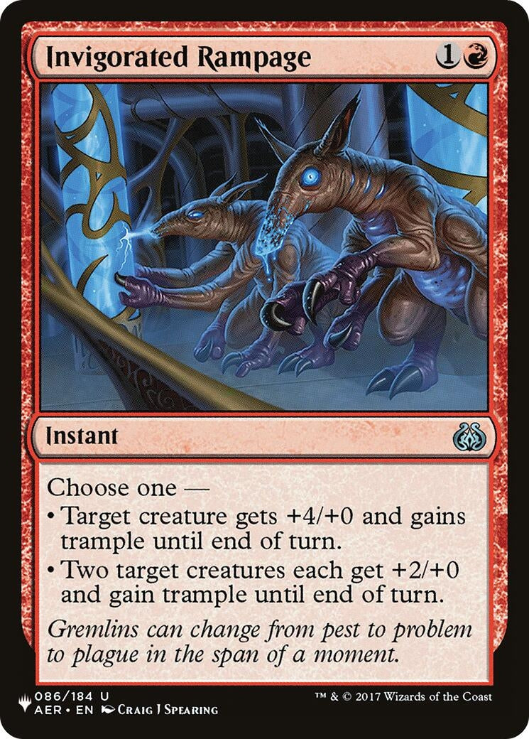 Image for Invigorated Rampage (086/184) [The List Reprints] - Magic: The Gathering