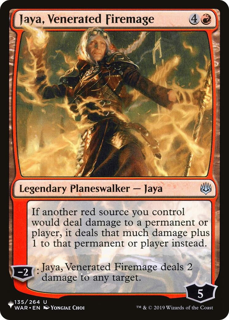 Image for Jaya, Venerated Firemage (135/264) [The List Reprints] - Magic: The Gathering