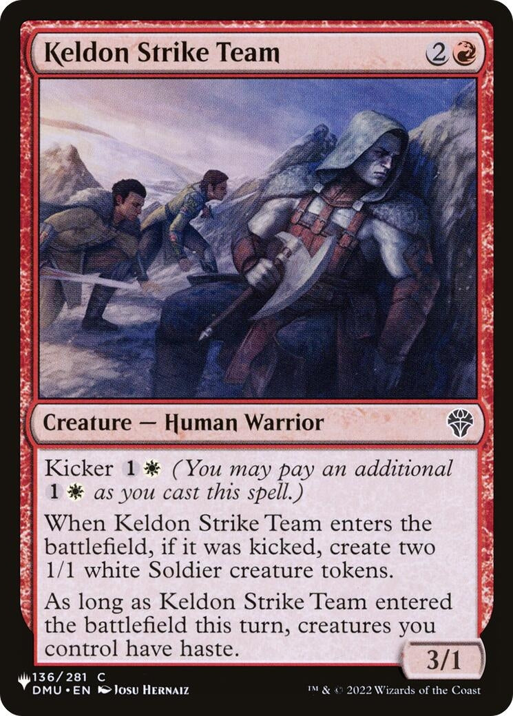 Image for Keldon Strike Team (136/281) [The List Reprints] - Magic: The Gathering