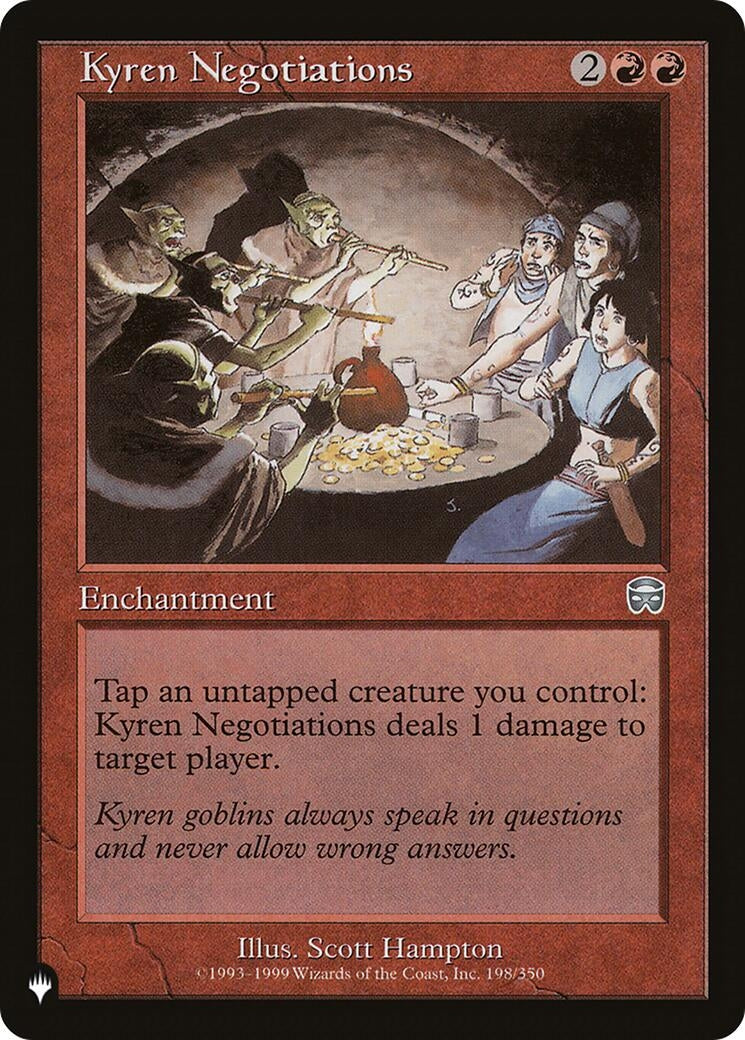 Image for Kyren Negotiations (198/350) [The List Reprints] - Magic: The Gathering