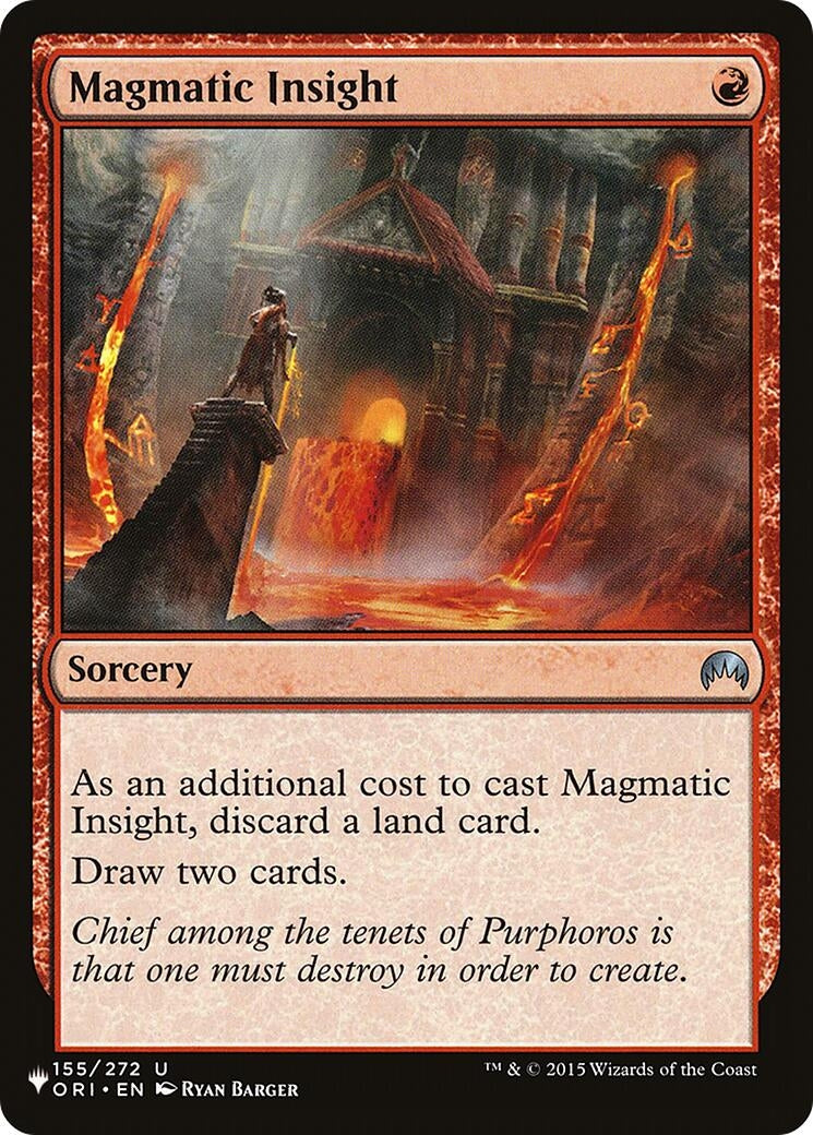 Image for Magmatic Insight (155/272) [The List Reprints] - Magic: The Gathering