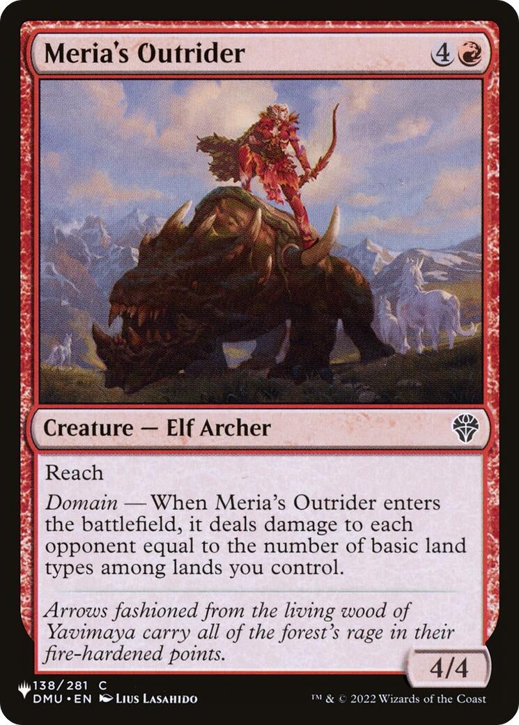 Image for Meria's Outrider (138/281) [The List Reprints] - Magic: The Gathering