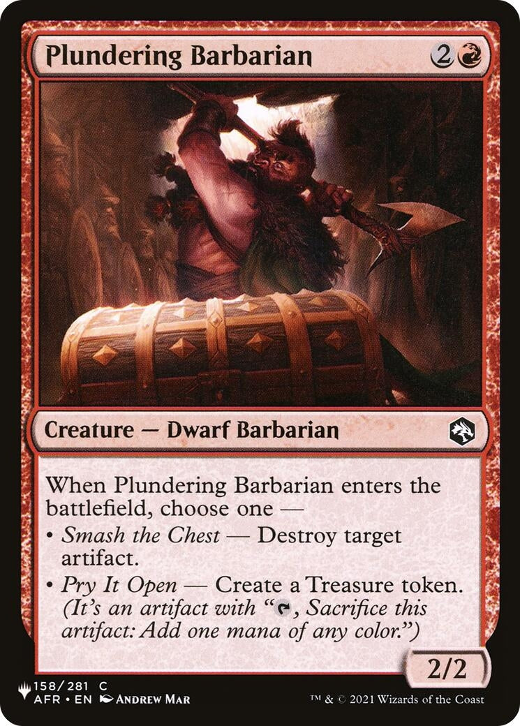 Image for Plundering Barbarian (158/281) [The List Reprints] - Magic: The Gathering