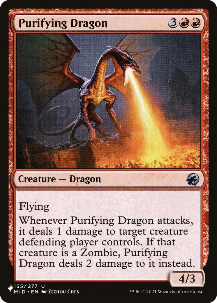 Image for Purifying Dragon (155/277) [The List Reprints] - Magic: The Gathering