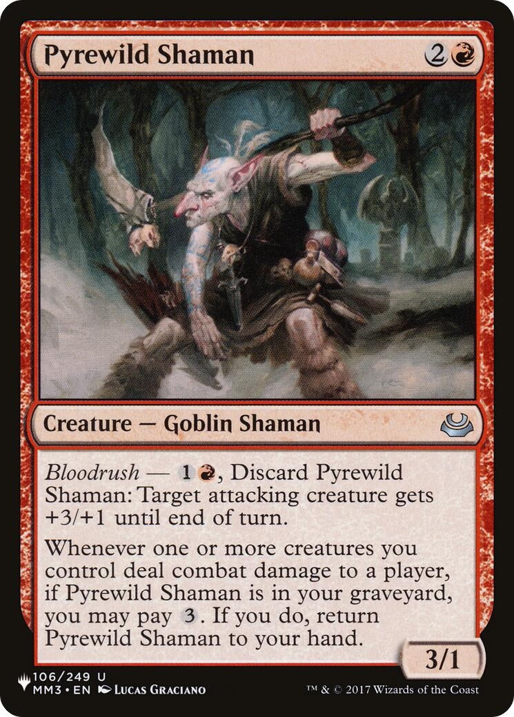 Image for Pyrewild Shaman (106/249) [The List Reprints] - Magic: The Gathering