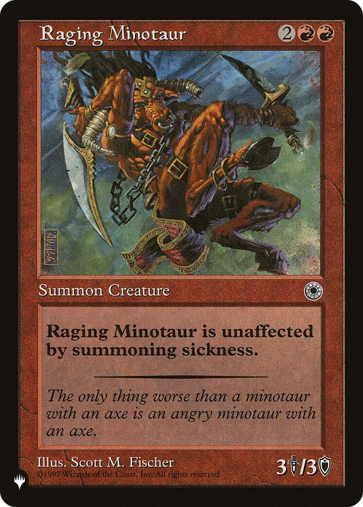 Image for Raging Minotaur [The List Reprints] - Magic: The Gathering