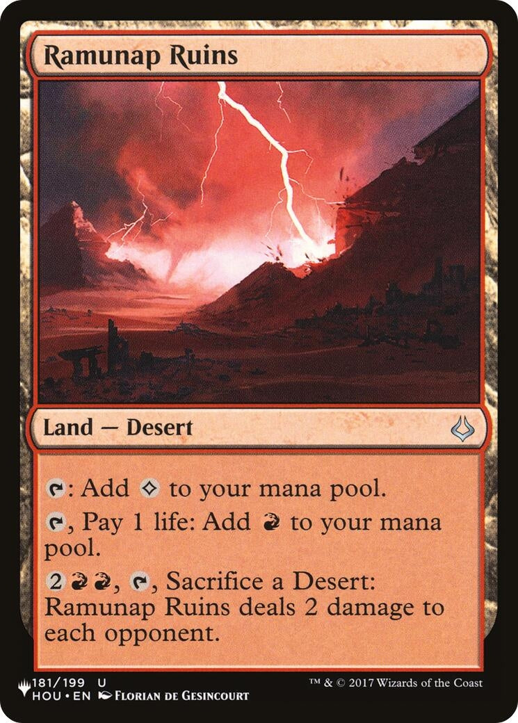 Image for Ramunap Ruins (181/199) [The List Reprints] - Magic: The Gathering