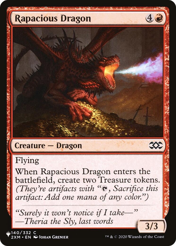 Image for Rapacious Dragon (140/332) [The List Reprints] - Magic: The Gathering