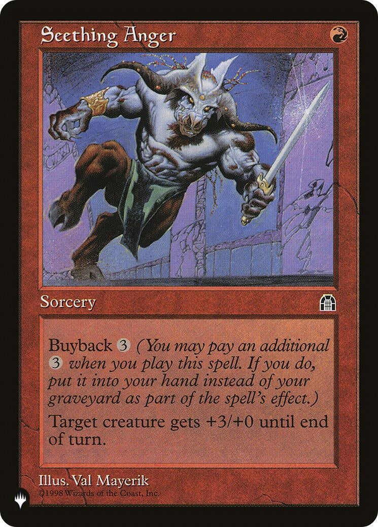 Image for Seething Anger [The List Reprints] - Magic: The Gathering