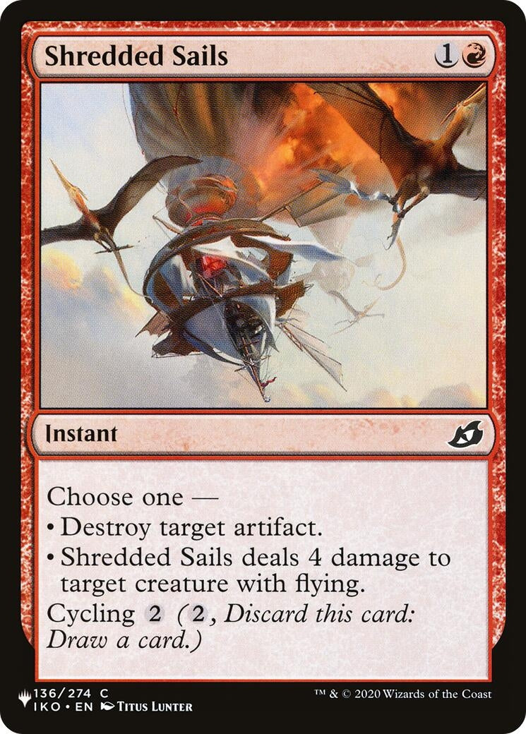 Image for Shredded Sails (136/274) [The List Reprints] - Magic: The Gathering