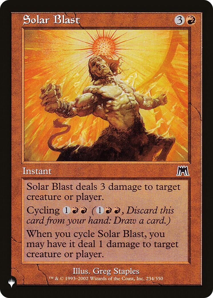 Image for Solar Blast (234/350) [The List Reprints] - Magic: The Gathering
