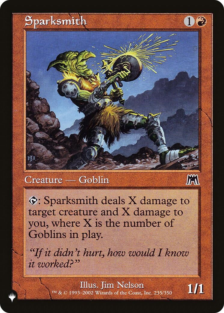 Image for Sparksmith (235/350) [The List Reprints] - Magic: The Gathering