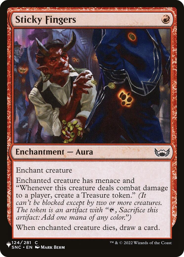 Image for Sticky Fingers (124/281) [The List Reprints] - Magic: The Gathering