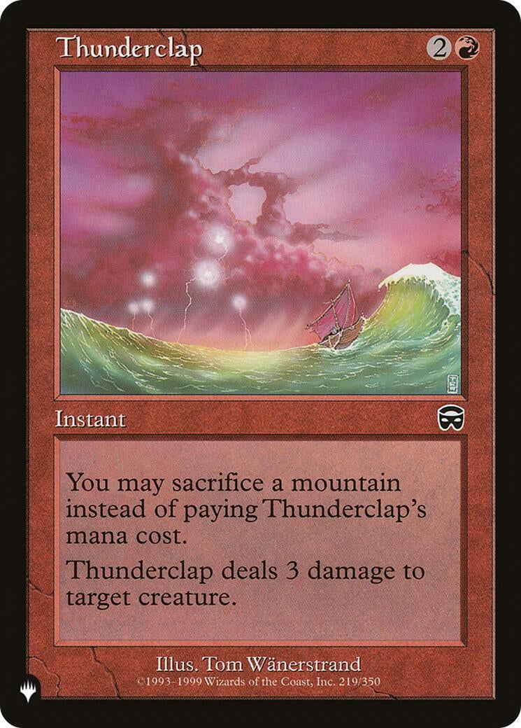 Image for Thunderclap (219/350) [The List Reprints] - Magic: The Gathering