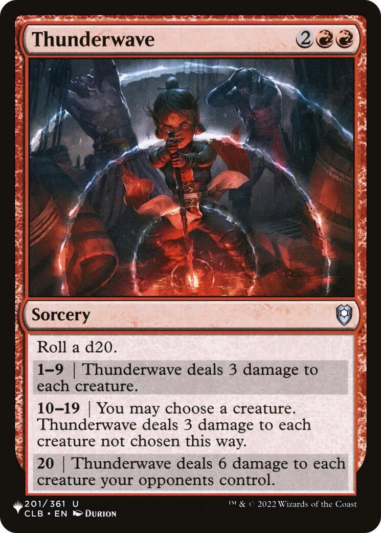 Image for Thunderwave (201/361) [The List Reprints] - Magic: The Gathering