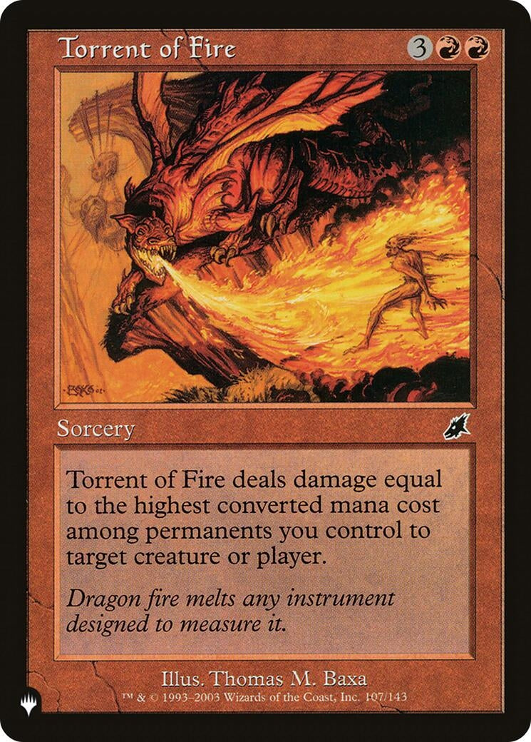 Image for Torrent of Fire (107/143) [The List Reprints] - Magic: The Gathering