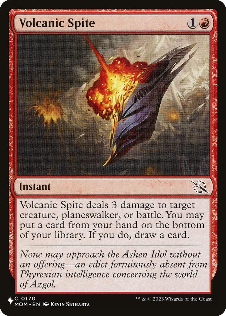 Image for Volcanic Spite (0170) [The List Reprints] - Magic: The Gathering