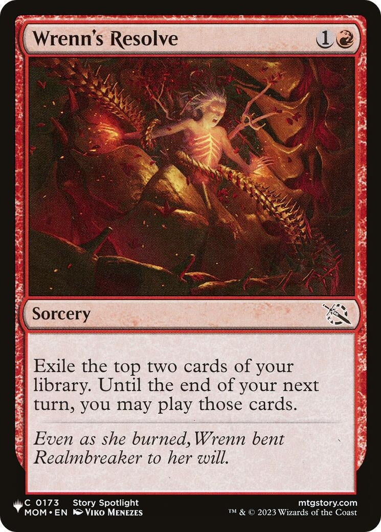Image for Wrenn's Resolve (0173) [The List Reprints] - Magic: The Gathering