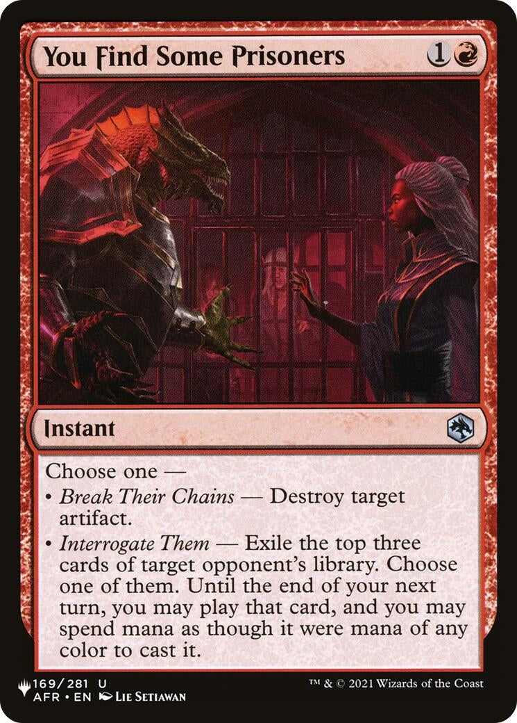 Image for You Find Some Prisoners (169/281) [The List Reprints] - Magic: The Gathering