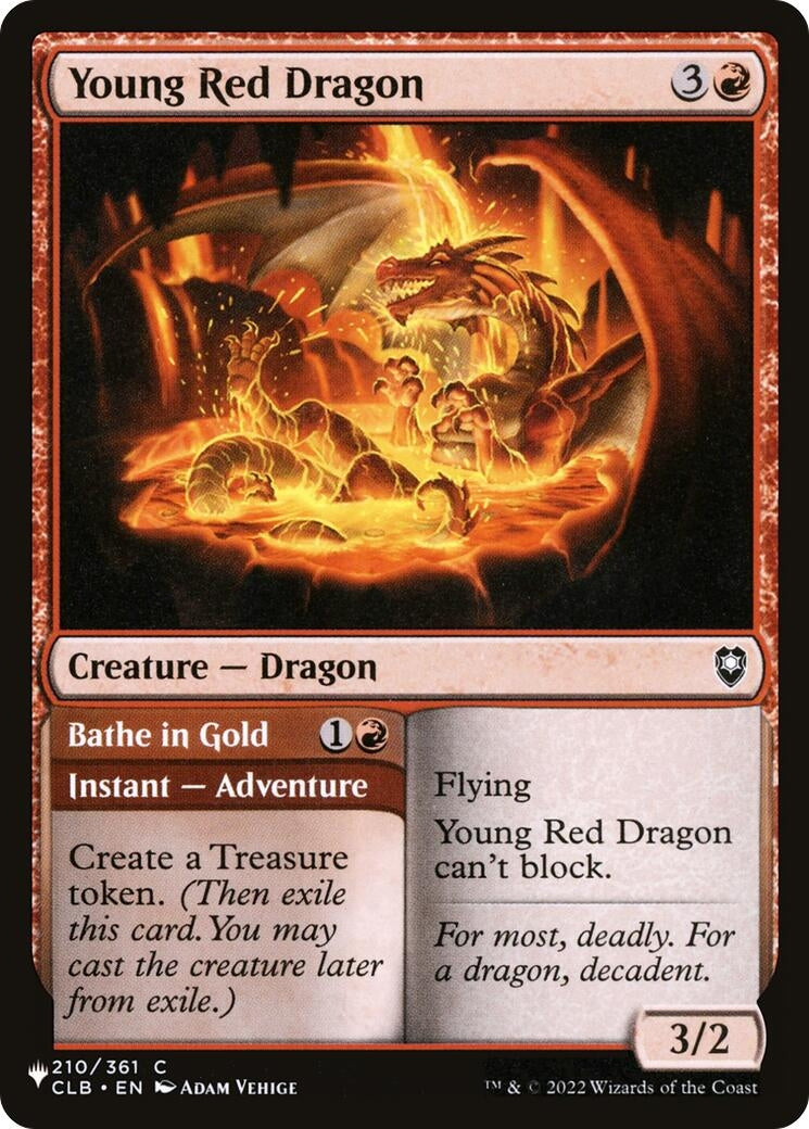 Image for Young Red Dragon (210/361) [The List Reprints] - Magic: The Gathering