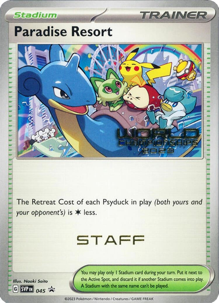Image for Paradise Resort - 045 (World Championships 2023) [Staff] (045) [SV: Scarlet & Violet Promo Cards] - Pokemon
