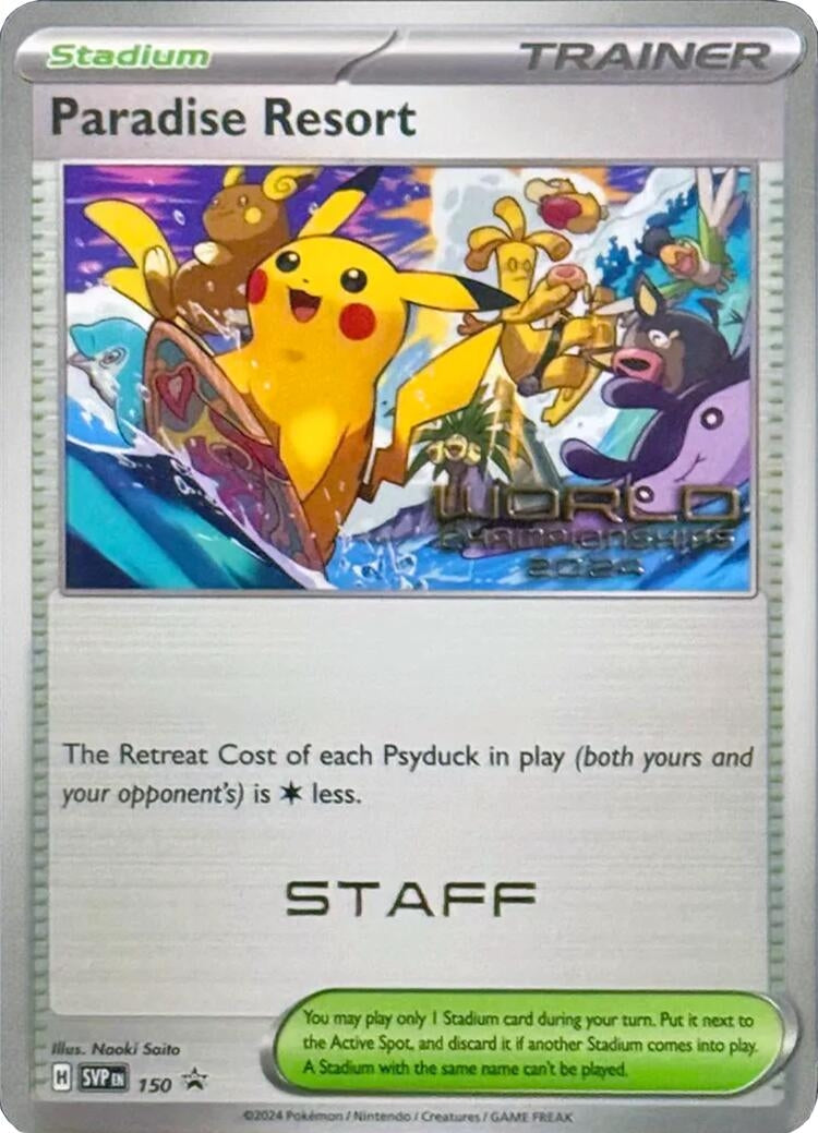 Image for Paradise Resort - 150 (World Championships 2024) [Staff] (150) [SV: Scarlet & Violet Promo Cards] - Pokemon
