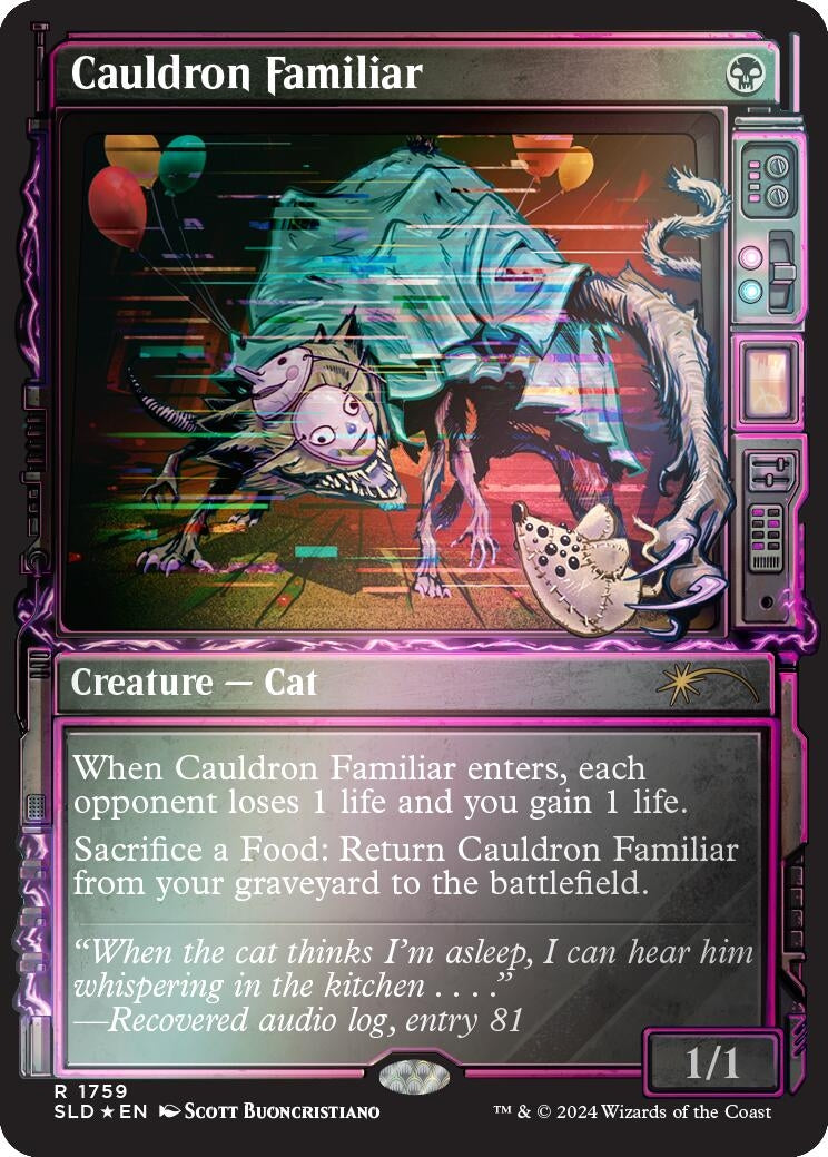 Image for Cauldron Familiar (Rainbow Foil) (1759) [Secret Lair Drop Series] - Magic: The Gathering