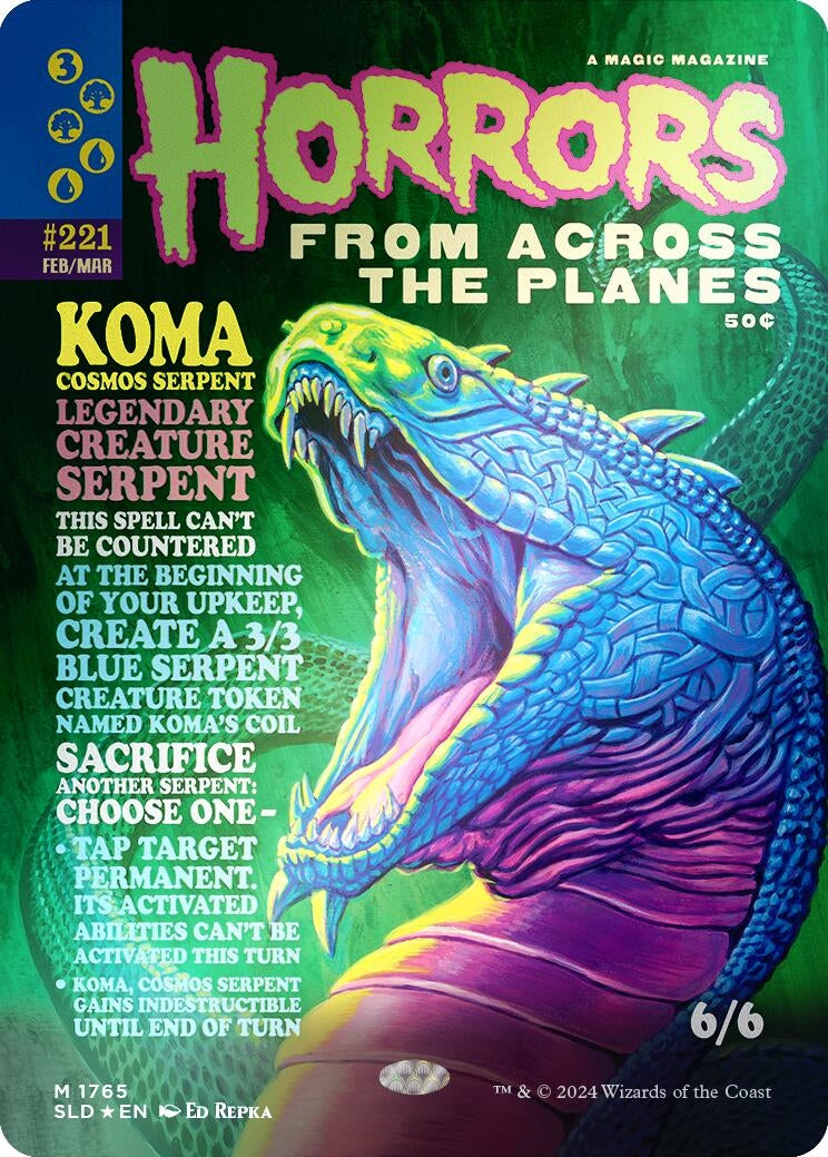 Image for Koma, Cosmos Serpent (Rainbow Foil) (1765) [Secret Lair Drop Series] - Magic: The Gathering