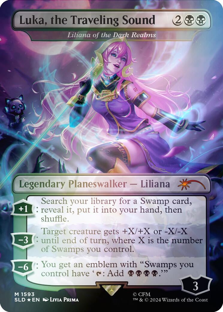 Image for Luka, the Traveling Sound - Liliana of the Dark Realms (Rainbow Foil) (1593) [Secret Lair Drop Series] - Magic: The Gathering