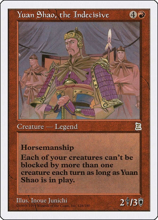 Image for Yuan Shao, the Indecisive (128) [Portal Three Kingdoms] - Magic: The Gathering