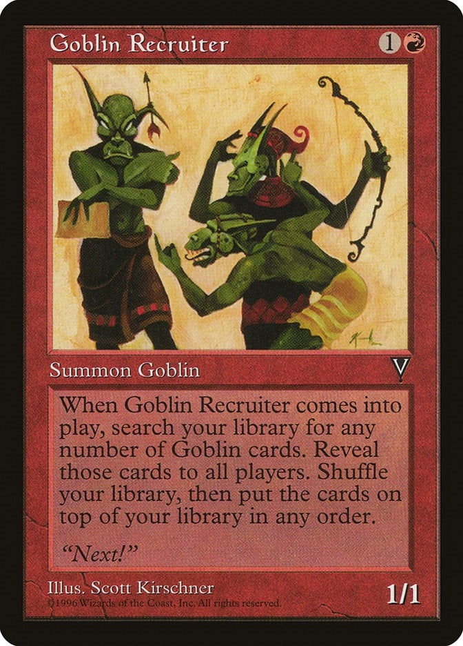 Image for Goblin Recruiter [Visions] - Magic: The Gathering