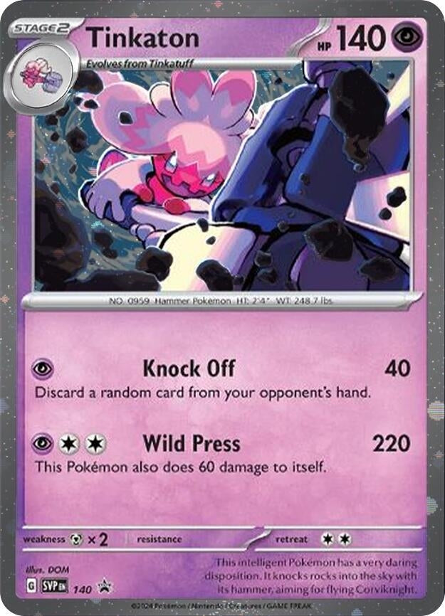 Image for Tinkaton - 140 (Cosmo Holo) (140) [SV: Scarlet & Violet Promo Cards] - Pokemon