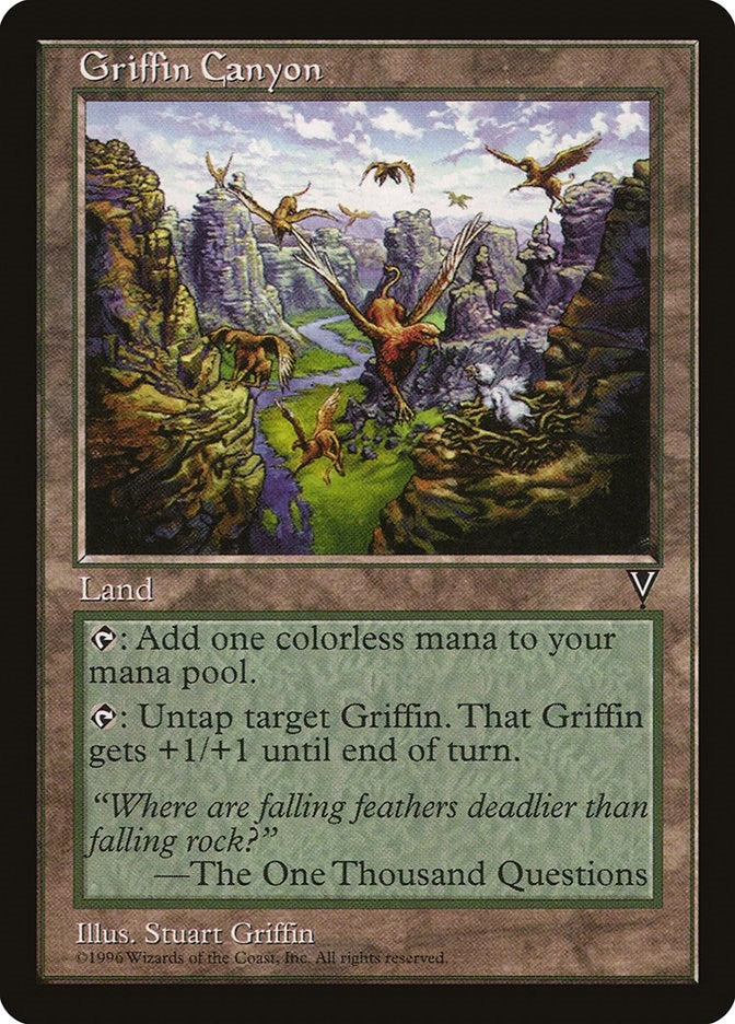 Image for Griffin Canyon [Visions] - Magic: The Gathering