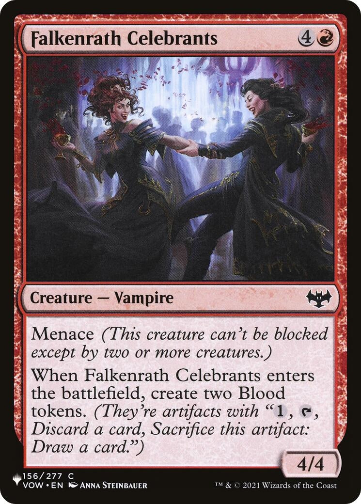 Image for Falkenrath Celebrants (156/277) [The List Reprints] - Magic: The Gathering