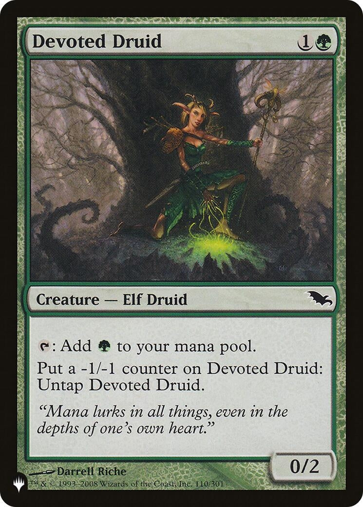 Image for Devoted Druid (SHM) (110/301) [The List Reprints] - Magic: The Gathering