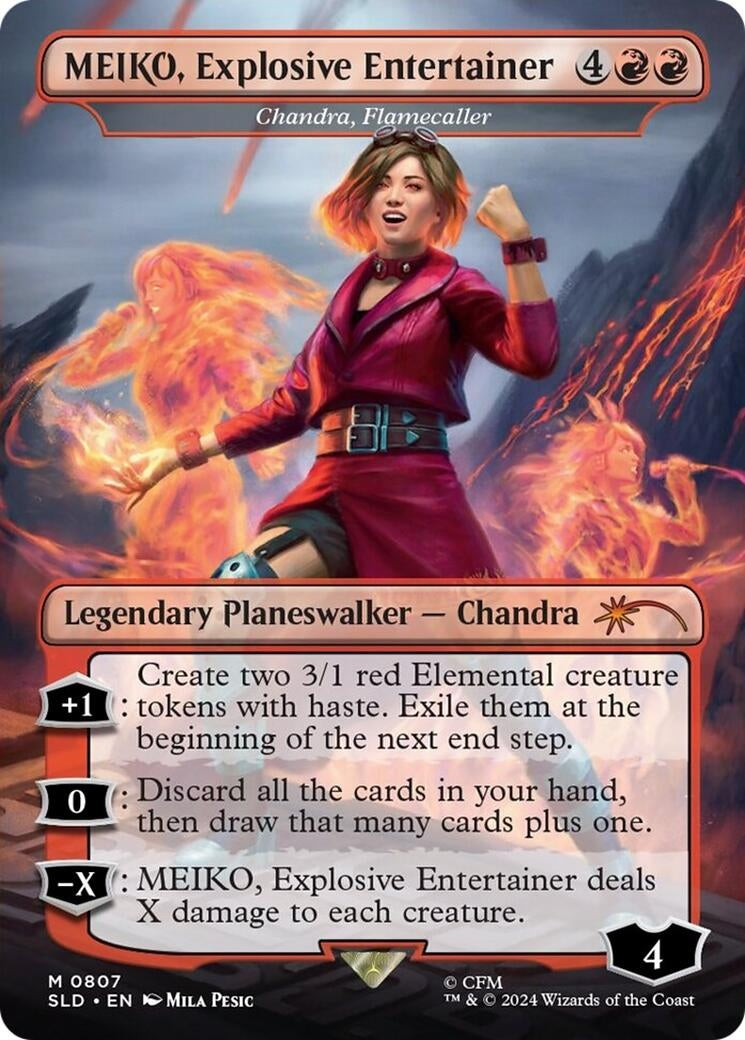 Image for MEIKO, Explosive Entertainer - Chandra, Flamecaller (807) [Secret Lair Drop Series] - Magic: The Gathering