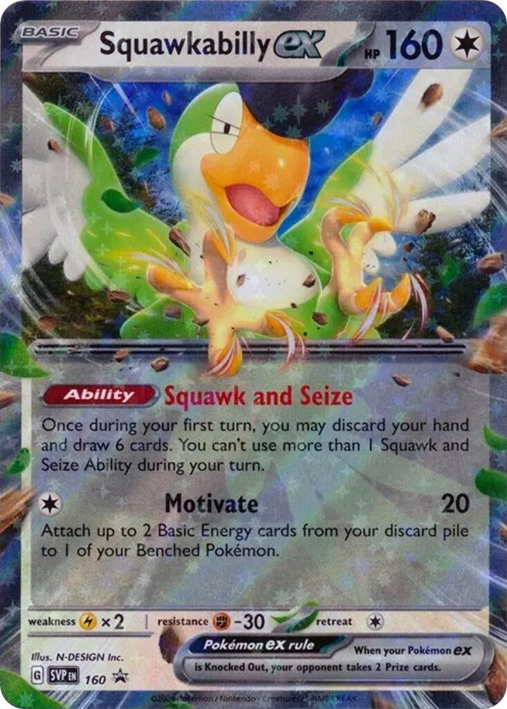 Image for Squawkabilly ex - 160 (160) [SV: Scarlet & Violet Promo Cards] - Pokemon