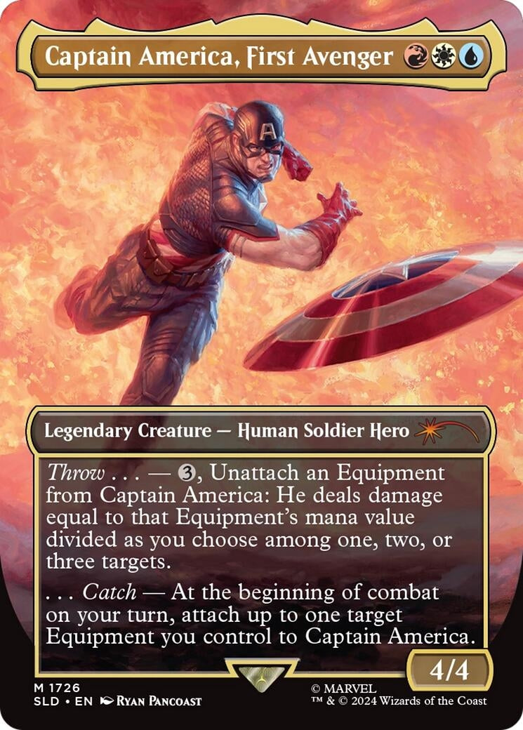 Image for Captain America, First Avenger (Rainbow Foil) (1726) [Secret Lair Drop Series] - Magic: The Gathering