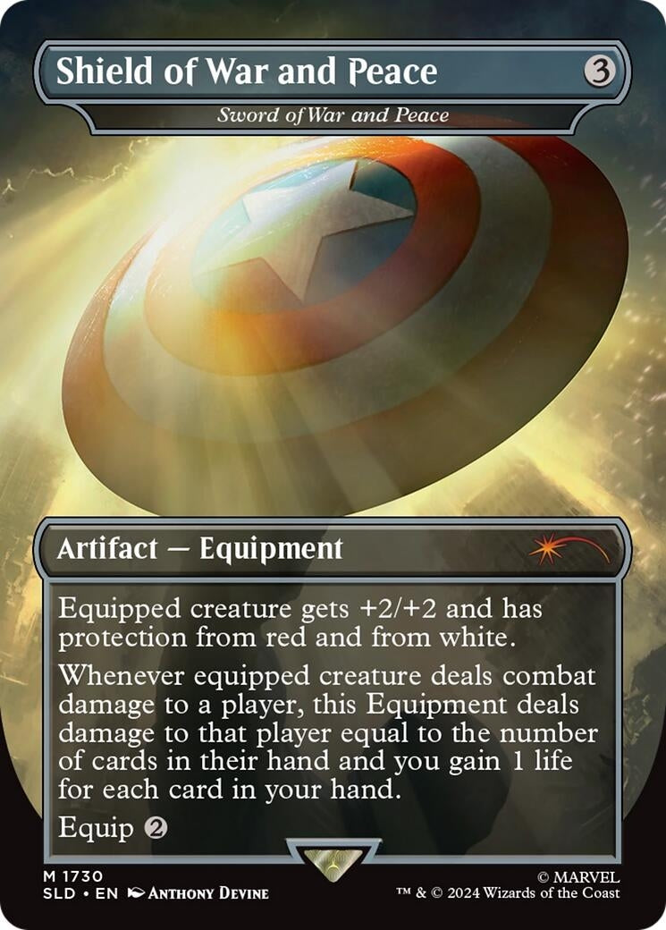 Image for Shield of War and Peace - Sword of War and Peace (Rainbow Foil) (1730) [Secret Lair Drop Series] - Magic: The Gathering