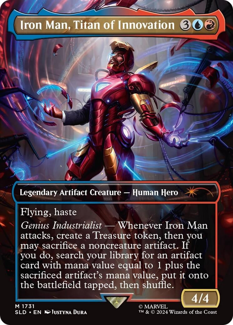 Image for Iron Man, Titan of Innovation (Rainbow Foil) (1731) [Secret Lair Drop Series] - Magic: The Gathering