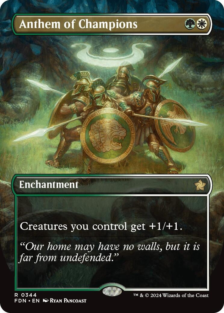 Image for Anthem of Champions (Borderless) (344) [Foundations] - Magic: The Gathering