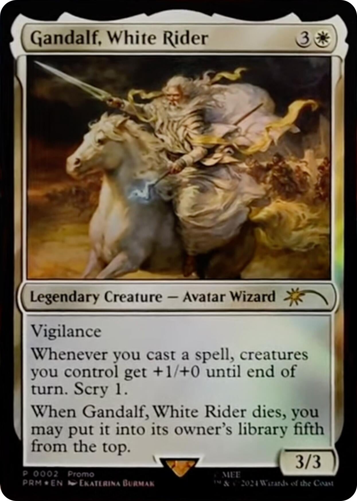 Image for Gandalf, White Rider (2) [Unique and Miscellaneous Promos] - Magic: The Gathering